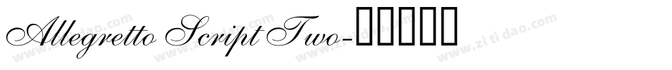 Allegretto Script Two字体转换